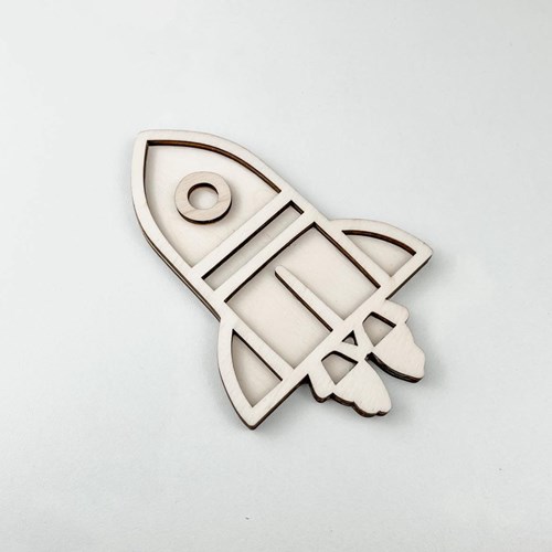 FiQ houten vulvorm Raket - 14×9 cm