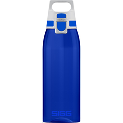 SIGG Trinkflasche Total Color blau 1L - langlebige Tritan Wasserflasche