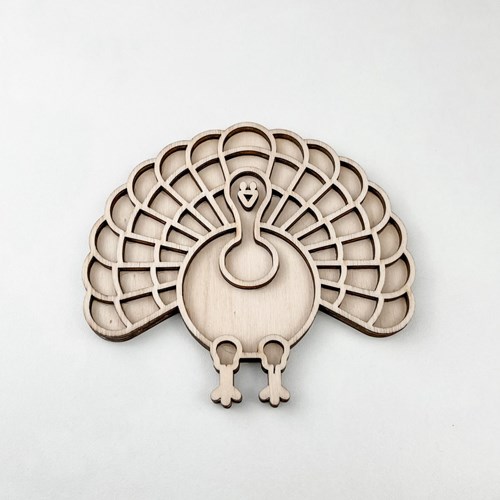 FiQ houten vulvorm Pauw - 14×15 cm