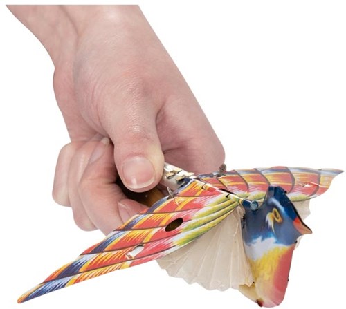 Goki Spielzeug Singvogel bunt mit mechanischem Klang und Flügeln-2