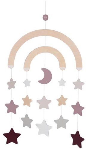 Goki Holz Baby Mobile Sternenhimmel rosa - Baby Mobile-2
