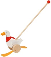 Goki Holz Schiebetier Gans - Laufhilfe für Kleinkinder Motorikspielzeug-2