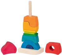 Goki Stapelturm Holz Schloss buntes Spielzeug-2