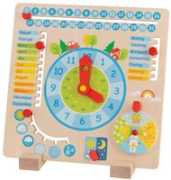 Goki Jahreskalender Lernspielzeug - Holz Kalender für Kinder Deutsch-2