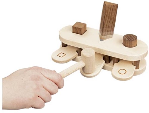 Goki Holz Hammerbank pädagogisches Spielzeug für Kleinkinder-2