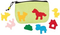 Goki Filztäschchen Bastelset - farbenfrohe Filztasche dekorieren-2