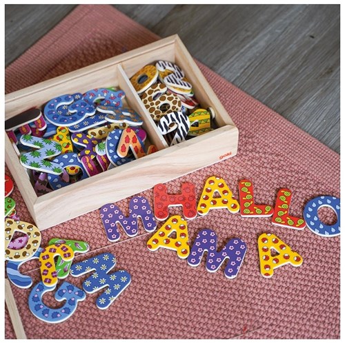 Goki Magnetische Zahlen und Buchstaben - Lernspielzeug Set 88-teilig-2