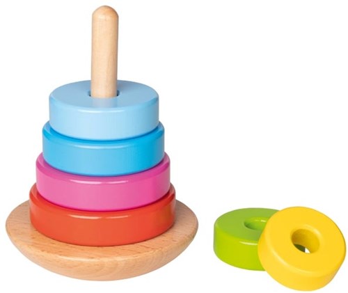 Goki Holz Stapelturm Spielzeug bunt motorisch-2