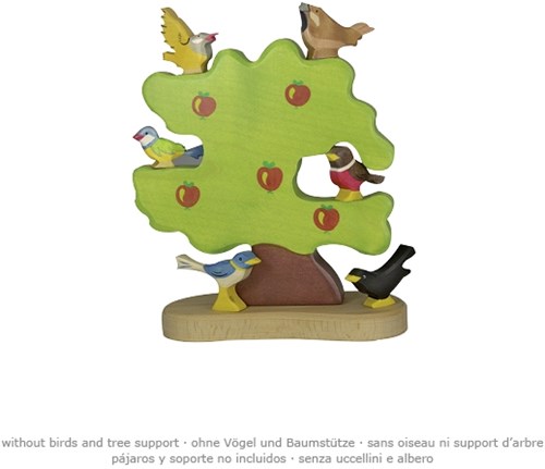 Holztiger Holz Apfelbaum - Spielzeug für Vögel und Kinder-2