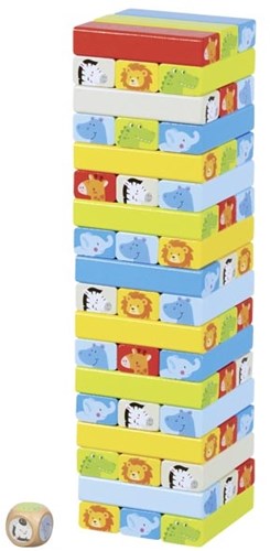 Goki Gleichgewichtsspiel - Tiere Holzspielzeug Balancespiel-3