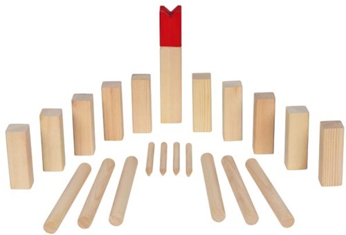 Goki Kubb Spiel Holz Outdoor-Spiel mit Baumwolltasche - Wikingerspiel-2