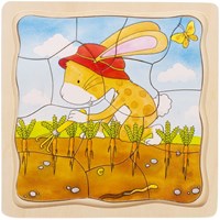 Goki Holzpuzzle Gemüsebeet - Lernspielzeug 53 Teile-3