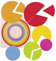 Goki Holzpuzzle Kreis Lernspielzeug 21-teilig-3