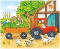 Goki Holz-Würfelpuzzle Bauernhof Jahreszeiten - Lernspielzeug 12 Stück-3