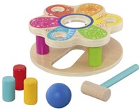 Goki Holz Klopfbank Spielzeug - pädagogisches Hammerbank Set-3
