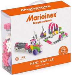 Marioinex Bauset Mini Waffle 140 Stück rosa Konstruktionsspielzeug