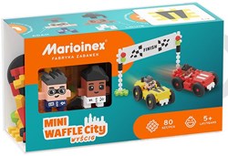 Marioinex Bausteine Rennwagen Set - Mini Waffle - 80 Stück - Lernspielzeug