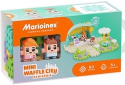 Marioinex Bausteine Mini Waffle Cafe 80 Stück buntes Konstruktionsspielzeug