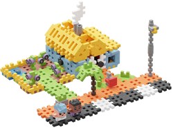 Marioinex Bauset Mini Waffle Haus 148 Stück buntes Spielzeug