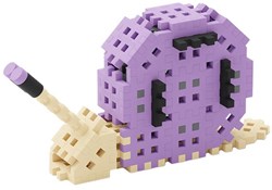 Marioinex Bausteine Mini Waffle Nature Snail 50 Stück pädagogisches Spielzeug