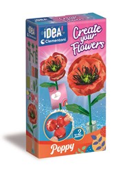 Clementoni Bastelset Blumen Mohn kreatives Spielzeug für Kinder