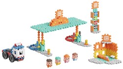 Marioinex Bauset Mini Waffle City Tankstelle 148 Teile Spielzeug