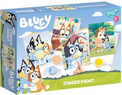 Bluey vingerverf set, 4 kleuren, 5 sheets