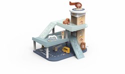 Speedy Monkey Holzgarage Spielzeug - FSC - 36,2x37,1x42cm - ab 3 Jahren
