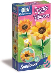 Clementoni Bastelset Blumen Sonnenblume kreatives Spielzeug für Kinder