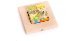 Bajo Holz Blockpuzzle Landschaften - Lernspielzeug 4 Blöcke