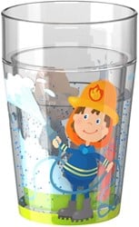 HABA-Glitzerbecher Feuerwehrauto
