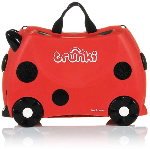 trunki Ride-On Koffer befahrbarer Kindertrolley 46 cm Marienkäfer Harley-3