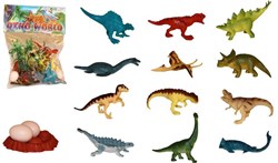 Dinosaurier Spielset mit Zubehör - Spielzeugtasche 17-teilig - bunt