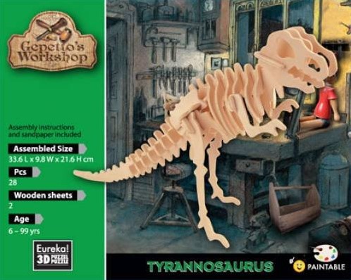 Gepetto's Workshop 52473150 - Holzpuzzle-3D Tyrannosaurus