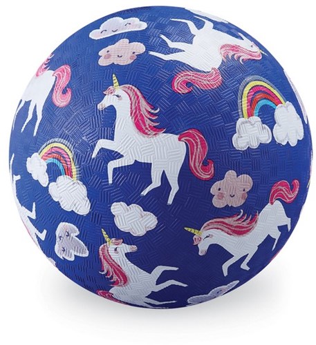 Crocodile Creek Spielball Einhorn 18cm - bunte Kinderball Gummi