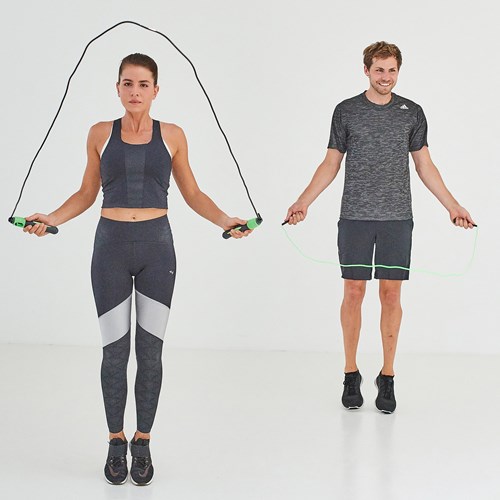 Schildkröt Springseil Fitness Speed Rope verstellbar PVC grün 274cm-3
