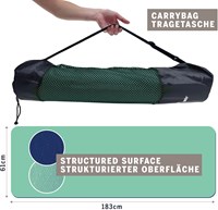 Schildkröt Yogamatte zweifarbig navy mint - rutschfeste Trainingsmatte 4mm-3