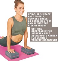 Schildkröt Yoga Block Grau - Fitness Zubehör für Yoga und Pilates-3