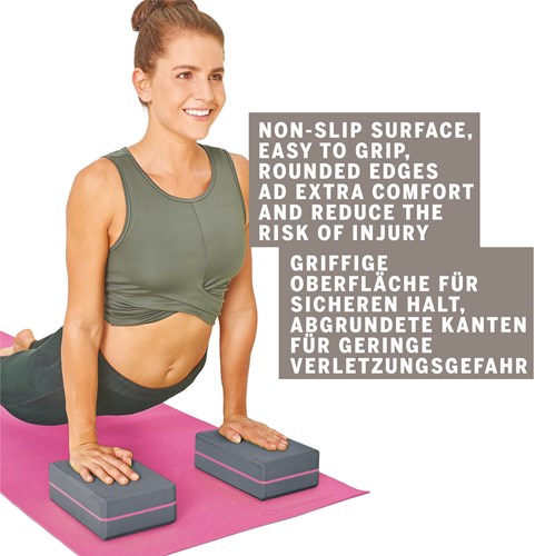 Schildkröt Yoga Block Grau - Fitness Zubehör für Yoga und Pilates-3
