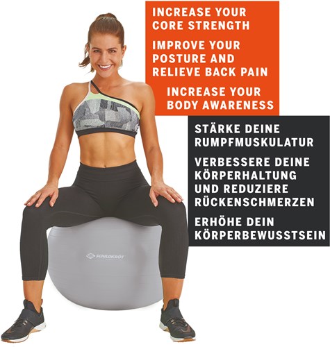 Schildkröt Fitness Gymnastikball 75cm - Yoga Sitzball Anti-Burst-3
