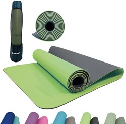 Schildkröt Yogamatte lime-anthrazit 4mm - rutschfeste Fitnessmatte PVC-frei