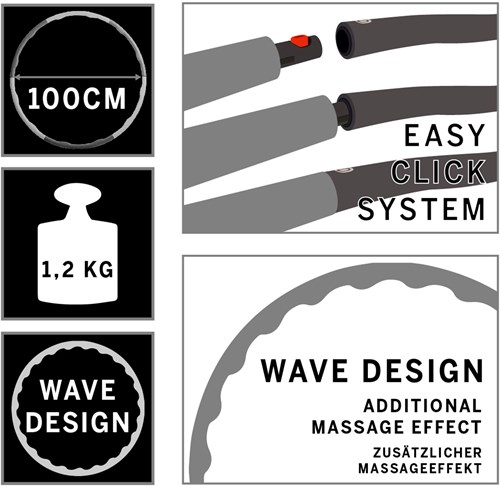 Schildkröt Fitness-Hoop Massage Reifen 100cm Cardio Training-2