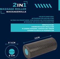 Schildkröt Massage Roller 2in1 Schaumstoffrolle für Muskelregeneration und Mobilität-2