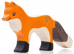 Lilu Holz Fuchs Figur FSC handbemalt Spielzeug 7cm Waldtiere