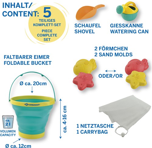 Schildkröt Sandspielzeug Set Bucket Crew nachhaltiges Strandspielzeug-3