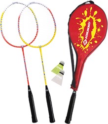 Schildkröt Badminton Set 2 Spieler Freizeit mit Schlägern und Federbällen