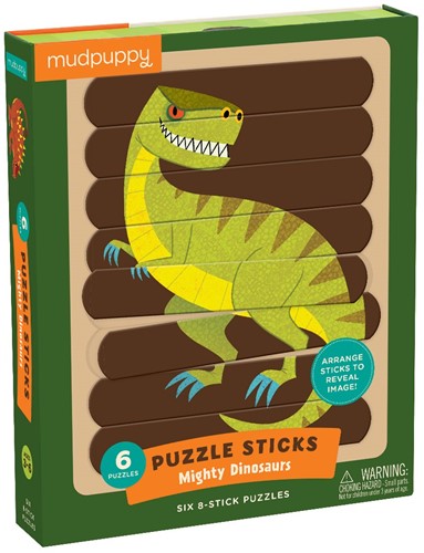 Mighty Dinosaurs Puzzle Sticks: Six 8-Stick Puzzles