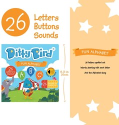 Ditty Bird Soundbuch interaktives ABC Alphabet Pappbuch Lernspielzeug