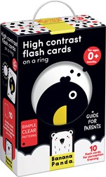 Banana Panda Banana Panda 10 High Contrast Look and Feel Babybuchkarten mit 20 Bildern / Schwarz-Weiß Babyspielzeugheft ab 0 Monaten - 9x14cm