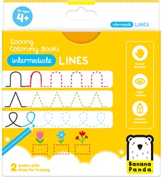 Banana Panda looong Ausmalbuch: Ready to Draw Intermediate Lines 4+